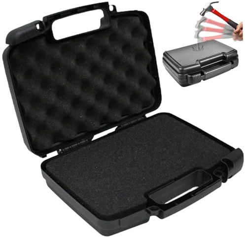 Empty Tool Box, Multifunction Protective Tool Case, Portable Plastic Box, Shockproof Drill Bit Case with Handle, Cases Empty for Outdoor Home Plastic