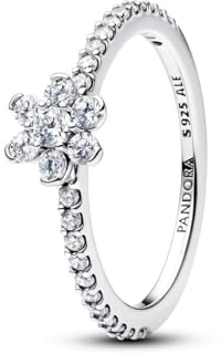 PANDORA Damenring Funkelnde Blume Silber 194499C01