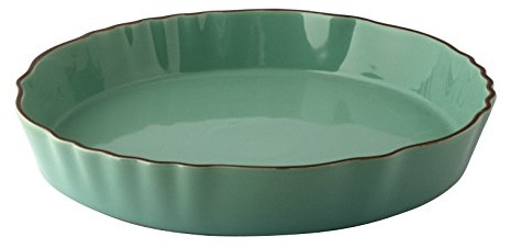 HABI 14006 Fuente Stoneware Redondo, 24 cm, Turquesa, Stone Ware, Azul
