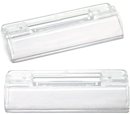 Grafoplas - Bolsa de 50 Visores Cortos para Carpetas Colgantes, 6, 5cm, Rígidos, Forma Curva, Permite Ver la Etiqueta Vertical y Lateralmente