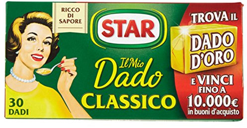 ASTUCCIO DA 30 DADI STAR IL DADO CLASSICO VERDURE PEZZI BRODO RISOTTO CUBI