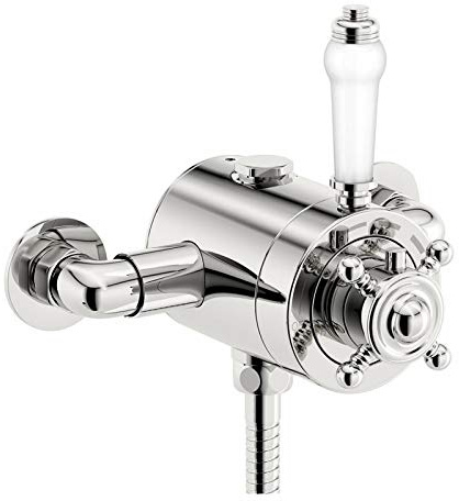 Edwardian Traditional Dual Control Thermostatic Exposed Shower Mixer Valve