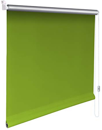 Sonnenschutz-HH® - Mini Thermo Verdunkelungsrollo Thermorollo Minirollo Rollo KLEMMFIX Seitenzugrollo Kettenzugrollo inkl. Klemmträger ohne Bohren - Außenmaß Breite 125 x 200 cm Höhe - Limone