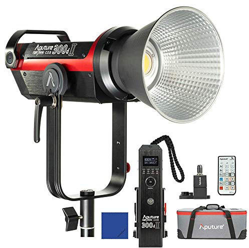Aputure COB 300D Mark II 300D II - Iluminación LED para vídeo (80 000 Lux @ 1 m, aproximada a la luminosidad de un IHM 575 W, Primer Mando a Distancia inalámbrico controlado por Las 2.4 GHz)