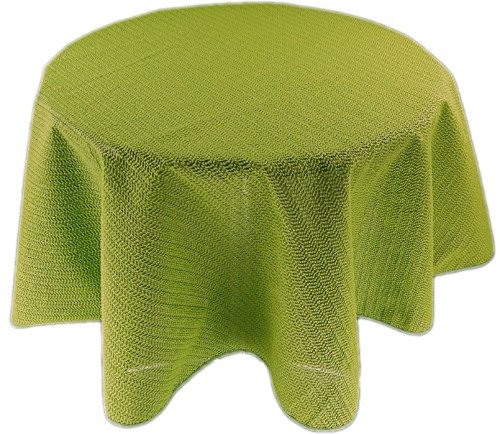 Tischdecke rund 140 cm Gartendecke mit Saum abwaschbar Gartentischdecke Balkon Terrasse wetterfest (Grün)