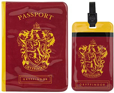 Cinereplicas Harry Potter - Set of Tag & Passport Cover Gryffindor - Official License