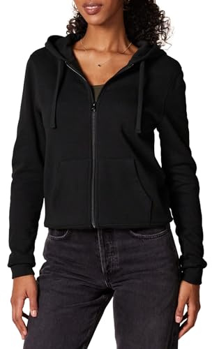 Amazon Essentials Women's Fleece Full-Zip Hoodie (Available in Plus Size), Black, 6XL Plus