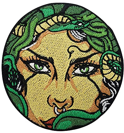 Finally Home Medusa Schlangen Patch zum Aufbügeln | Snake Patches, Cobra Bügelbild, Punk Aufbügler, Retro Aufnäher