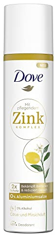 Dove Deo Spray Citrus- und Pfirsichduft Deo ohne Aluminium mit pflegendem Zink-Komplex 100 ml 1 Stück