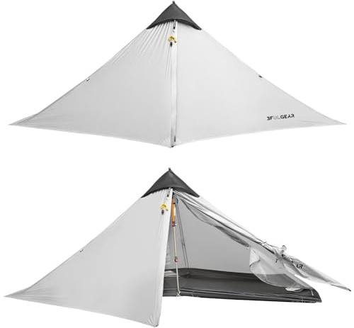 3F UL Gear Lanshan Ultraleicht Zelt für Camping, Zelt 1 Person oder 2 Personen 3/4-Jahreszeiten Wasserdichtes Professionelles Wanderzelt 15D Professionell Camping Zelt