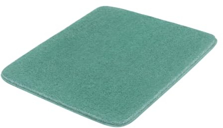 Kleine Wolke Badteppich Meadow Eucalyptus 50 x 60 cm | OEKO-TEX zertifiziert, rutschhemmende Unterseite, für Fußbodenheizung, maschinenwaschbar, 100% Polyester