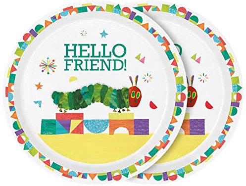 Teller Raupe Nimmersatt Hello Friend 2er Set, Grün, 14833