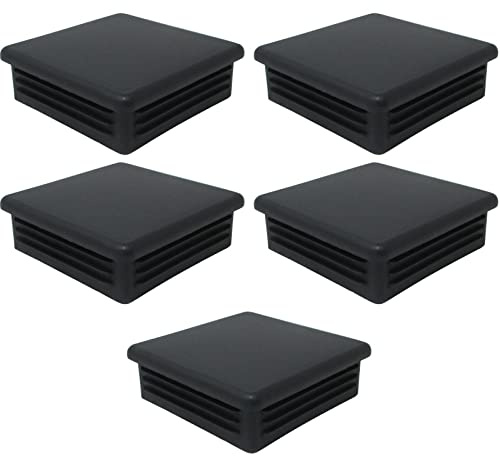 SOTOOLS 5 x Lamellenstopfen, für Vierkantrohr, 100 x 100 mm, Kunststoff | Abdeck- und Endkappe aus Kunststoff für Vierkantrohr.