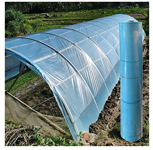 WIGING Serra Film Plastico, Serra Isolamento Copertura per Piante, 0,1mm di Spessore Tagliabile Impermeabile Telo in Plastica per Orticoltura Giardino E Agricoltura((WxL) 6x10m)
