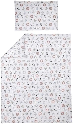 MEYCO Bettwäsche Juniorbett 120x150cm inkl. Kopfkissenbezug Animal | 100% Baumwolle - Oeko Tex zertifiziert - weich - atmungsaktiv - waschbar & trocknergeeignet