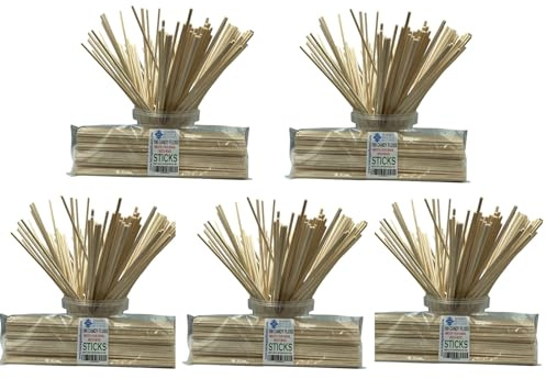Baking Beauty and Beyond - Pinchos cuadrados de madera de abedul de grado alimenticio de algodón de azúcar, hilo dental, resistentes, suaves y ecológicos, aptos para alimentos, para hacer hilo dental