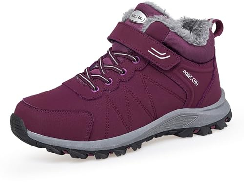 Moudn Botas de Nieve Mujer Forradas con Pelo Botas de Invierno Impermeables Zapatos de Senderismo Antideslizantes Zapatos Trekking