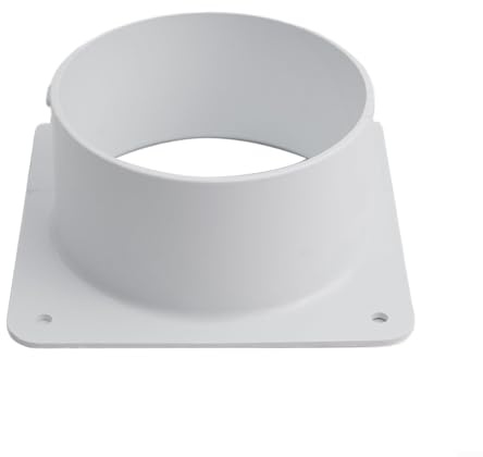 Flangia del connettore della bocchetta dell'aria, materiale plastico, adatto per cappe aspiranti e cappe da cucina (100 mm)