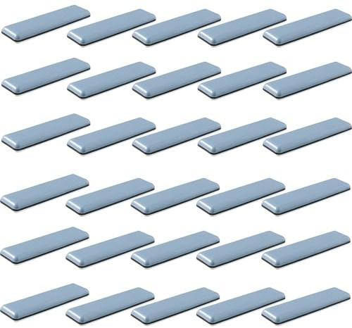 URHRHU 30 Stück Teflon Selbstklebende Möbelgleiter 70 x 19 mm Teflongleiter Selbstklebend Rechteckig PTFE Möbelgleiter Selbstklebende Möbelschieber für Möbel Hartböden Holzböden