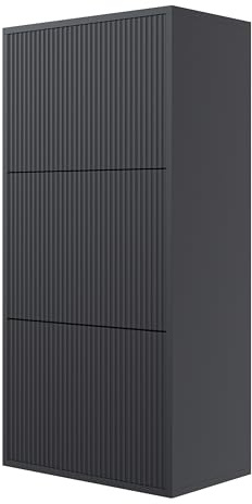 Selsey Schuhschrank Veldio, Schwarz, 50 cm | Schuh Schrank