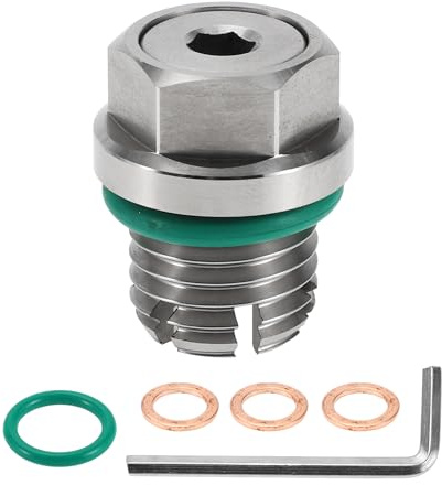 TUCKBOLD Ölablassschraube Silberton 2 Stück Für Auto Anti-Leckage | Silber, Kupfer, Edelstahl, M16.1-2mm, Für Motorrad, Für Boot, Für Chevy, Für GMC, Für Jeep, Für Ford, Für Buick