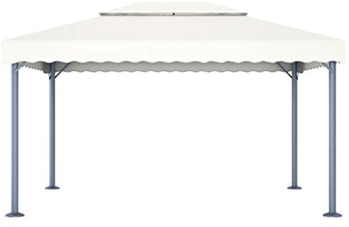Tent Pergola Terrassenüberdachung Weidezelt - Pavillon 400 x 300 cm Creme Aluminium für Terrasse Events Party Camping
