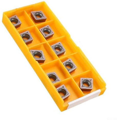 Besttoolifes CCMT09T308 VP15TF CNC Lathe Carbide Inserts 10Pcs CCMT32.51 Turning Tool Blades For Metal Cutting Steel, Semi-Finishing Chipbreaker For Turning Cutter