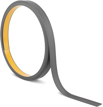 Quest Striscia piatta PVC 40 mm Autoadesiva - Grigio Scuro, 10 m | Profilo piatto decorativo, per cornici e modanature, casa e ufficio, retro autoadesivo, facile da montare