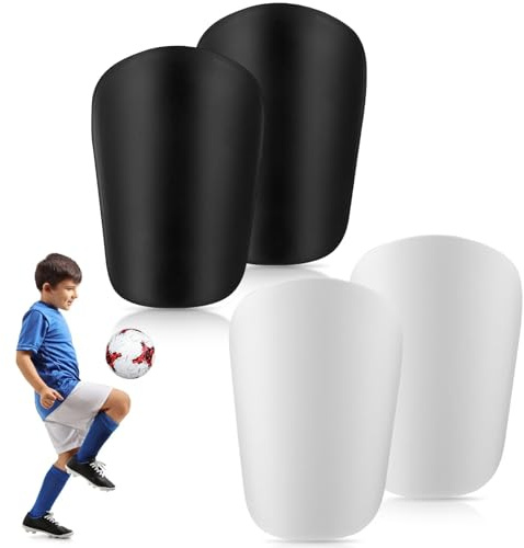 2 Pair Mini Football Shin Pads, Professional Kids Shin Pads Guards Football Training Protector, Lightweight Small Shin Pad for Boys Girls