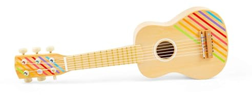BigJigs Holz Gitarre Spielzeug Instrument für Kinder - Mehrfarbig