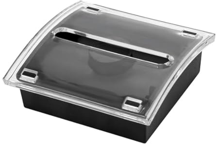 Pesfehhy -Up Notizspender mit schwarzer Basis, transparenter Halterung für Haftnotizen von 3 x 3 , Zubehör für Schule, Büro und