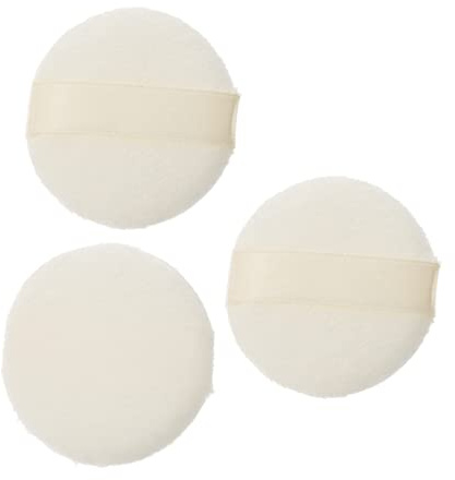 DECORNIJIA 3 Stück Make Up Puderquasten aus Baumwolle für Kleinkinder Flauschig Kurzhaarig Bequem und Gleichmäßig zum Abpudern Des Körpers Geeignet