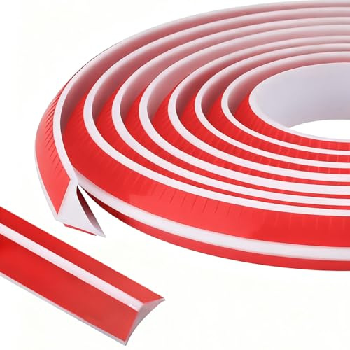 ASSRECT Profil de Finition Credence Baguette Finition Plan de Travail Cuisine pour Joint entre Mur et Sol/Plafond, Protection de Bord de Plan de Travail Cuisine (Blanc, 5m)