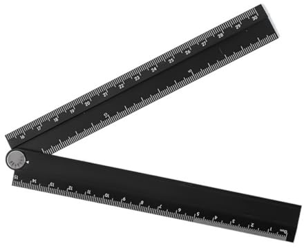 ZAYIUKI Gerades Lineal, 30 cm, Aluminium-Winkelmesser, faltbares Winkelwerkzeug mit klarer Skala, Upgrades für Architekten und Künstler