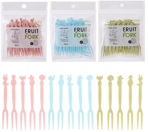 Fourchettes À Fruits Réutilisables, 150 Pièces Pics À Fruits En Plastique Cake Forks Cure Dent Fourchettes Apéro Réutilisable Pour Fête Fourch-ettes À Fruits De Fourchette
