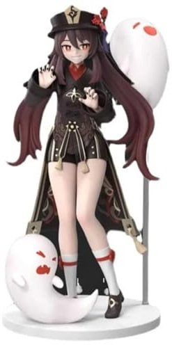 Lempefe Figure, Figure anime Hu Tao, 18,5 cm/7,3 Pollici PVC Action Statua Modello Giocattolo Bambole Cartone animato Ornamenti Ufficio