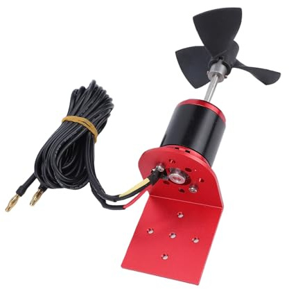 Luocute Propulseur Sous-marin sans Balais, Hélice à 3 Pales de Poussée de 6 Kg, Conception de Chambre Entièrement Scellée avec ESC Bidirectionnel pour Bateau ROV, Bateau de Chalut Robot