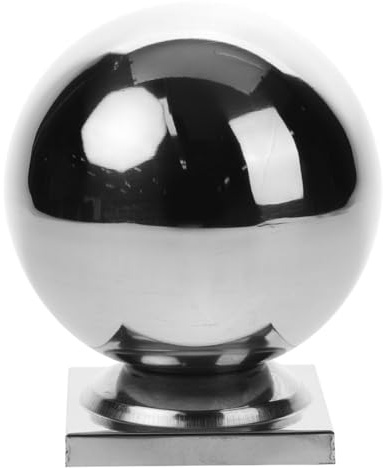 Stainless Steel Stair Handrail Finial Ball Ball Base Design | Stair Rail End Caps, Replacement Fence Post, Silver Finish for Indoor Outdoor Architectural Accessories