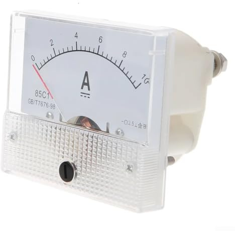 Amperometro analogico preciso 10 A CC misuratore puntatore strumento per installazione pannello di controllo robusto alloggiamento in ABS