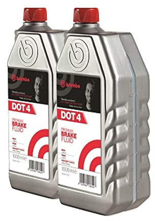 2X BREMBO Premium Bremsflüssigkeit Brake Fluid DOT 4 1L // L 04 010