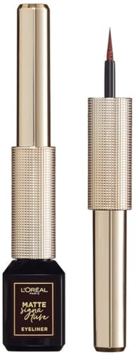 L’Oréal Paris Infaillible Grip 24H Matte Liquid Liner 03 Marron, brauner Eyeliner für einen präzisen Lidstrich, wisch- und wasserfest