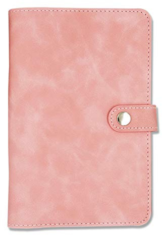 A6 PU-Leder-Notizbuch, nachfüllbar, 6 runde Ringbucheinlagen für A6 Füllpapier, Notizbuch, persönlicher Planer, Ordner, rosa