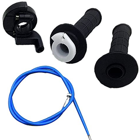 Bogoro Lenker Gasgriff, Gasdrehgriff Twist, Motorrad Gasgriff Gaspedal, Gasgriff Set, Turn Twist Gasgriff, Universal Gasgriff Lenker, Gasgriff Griff Kabel Set, für Outdoor-Mountainbikes 110-125CC