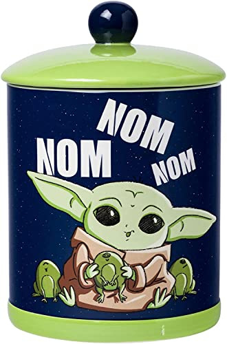 Silver Buffalo Star Wars: The Mandalorian Grogu Nom Nom Nom Frogs Large Ceramic Cookie Jar