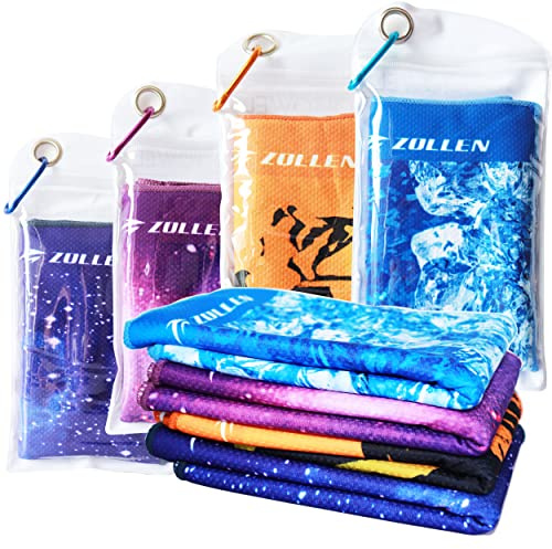 Zollen Kühlendes Handtuch (101,6 x 30,5 cm), Eishandtuch, Workout, weich, atmungsaktiv, Mikrofaser-Handtuch für Yoga, Sport, Laufen, Fitnessstudio, Camping, Fitness, Wandern und mehr Aktivitäten