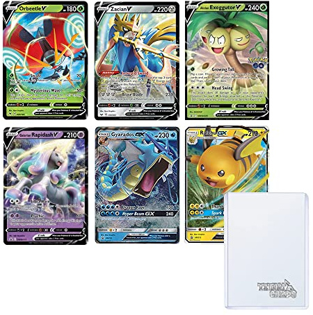 5x Random Ultra Rare Pokemon Cards Bundle EX/V VMAX or VSTAR Cards | Rare Pokémon Cards | Pokemon EX | Legendary Pokémon | TitanCards® Toploader