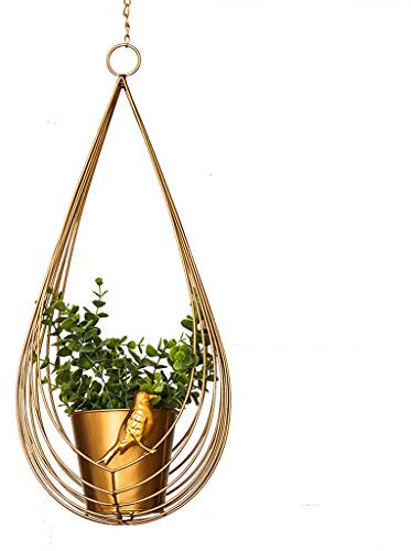 Pflanzenständer Blumentopfhalter Moderner Blumentopfhalter Hängeblumenständer Eisenkunst Blumenampel Blumentopfhalter Haushaltsdekoration Gold Flower Rank