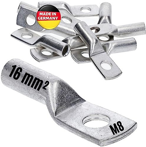 10 Stück Kalitec DR16-8 Press-Kabelschuh 16mm² M8 I Verbinder nach DIN 46235 I Made in Germany