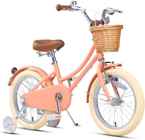 Glerc Little Molly 12-20 Zoll Kinderfahrrad für Jungen und Mädchen im Alter von 3-12 Jahren, mit Klingel und Stützrädern & Korb,Mehrere Farben