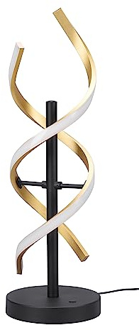 Trio Leuchten LED Tischleuchte Sequence 541810208, Aluminium Messing/Schwarz matt, inkl. 20.5 Watt LED, Switch Dimmer, Farbwechsel |